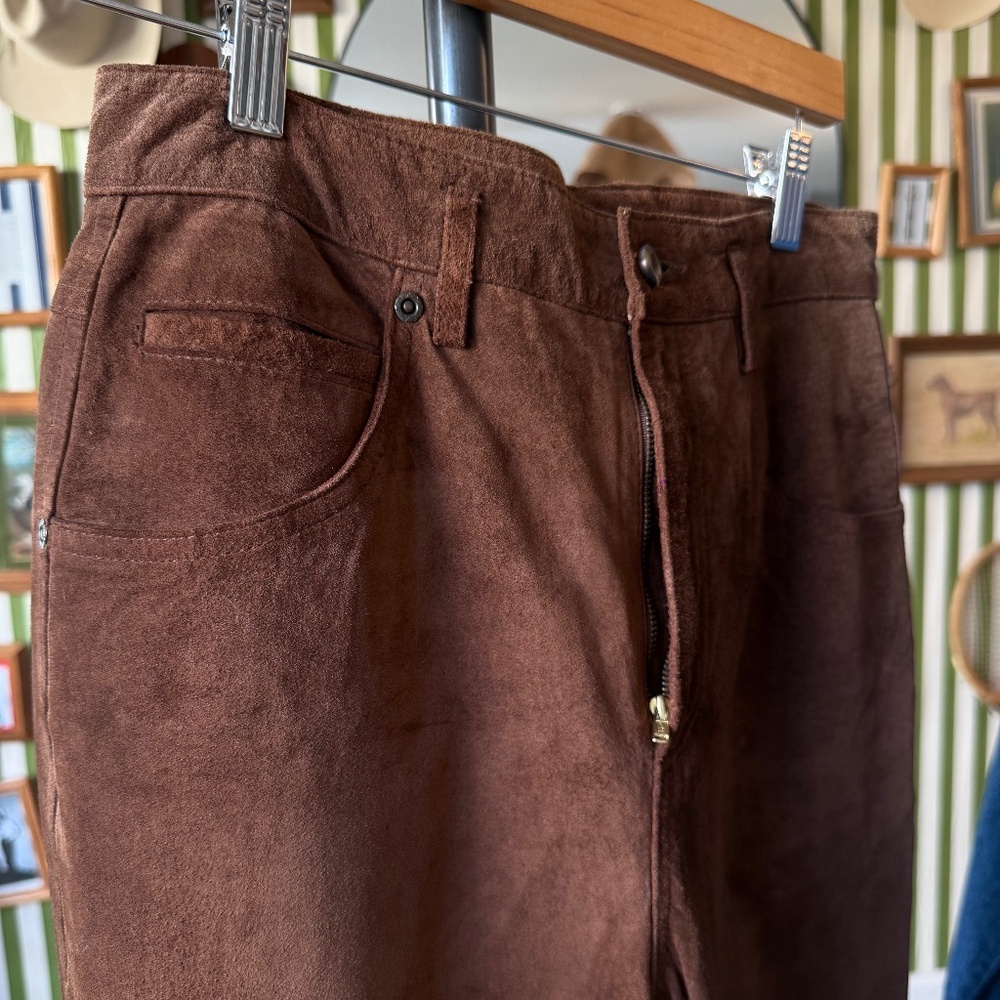 Vintage 100% Leather Brown Pants